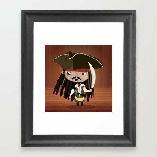 Captain Sparrow Framed Art Print