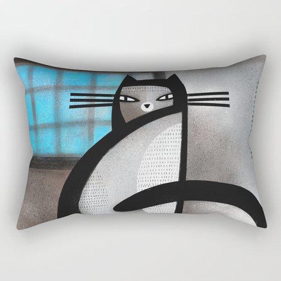 BLUE WINDOW Rectangular Pillow