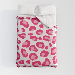 Pink Leopard Print Duvet Cover