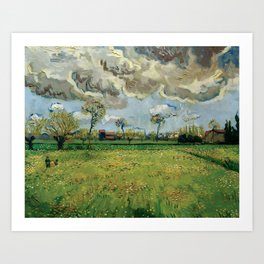  Landscape Under a Stormy Sky Vincent van Gogh Art Print