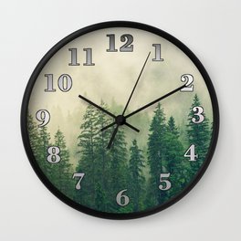 Forest and Fog 02 Wall Clock