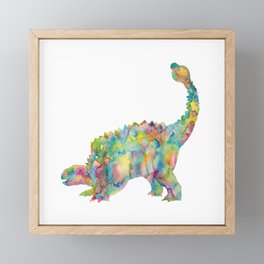 Ankylosaurus dinosaur painting Framed Mini Art Print