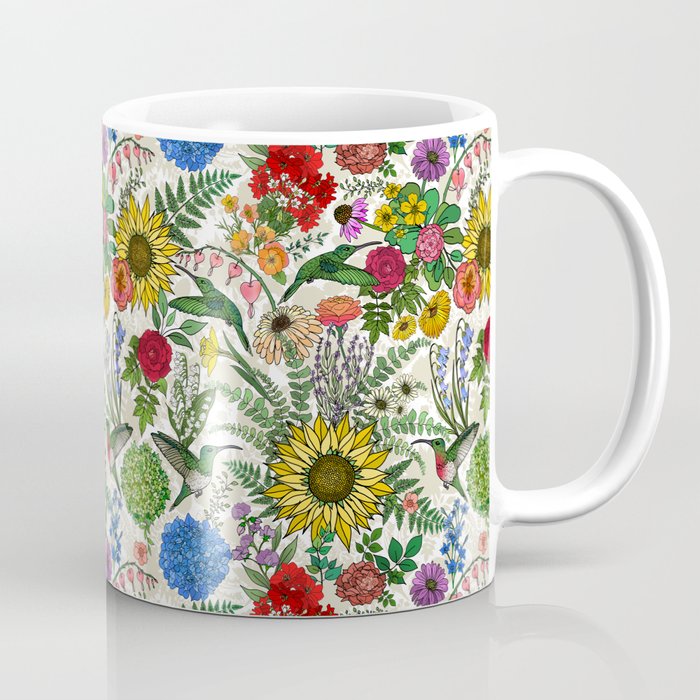 Wildflower Hummingbird Garden Coffee Mug