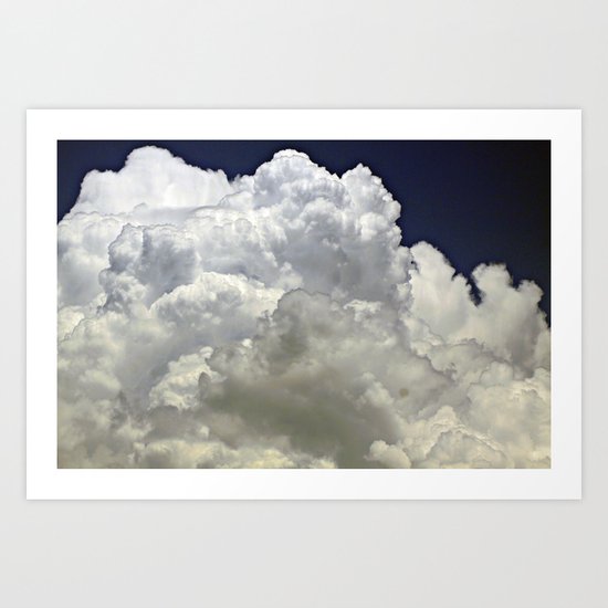 navy cloud Art Print
