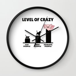 Pets Level Of Crazy Axolotl Owners Wall Clock