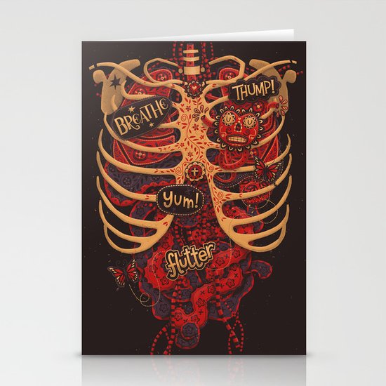 Anatomical Study - Day of the Dead Style Stationery Cards