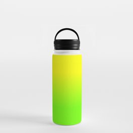 Neon Yellow and Neon Yello Green Ombré  Shade Color Fade Water Bottle