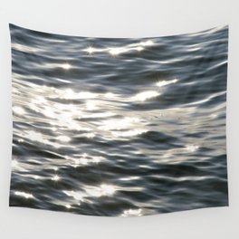  Blue Sea Sparkle | Photography Landscape | Water | Minimal Art Wall Tapestry