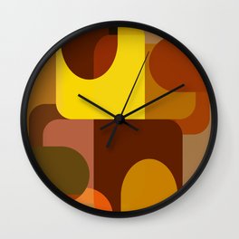 Summer BA92 - Rounded Shapes Geometric Art Wall Clock