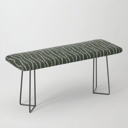 Wavy stripes. Natural floral ornament  Bench
