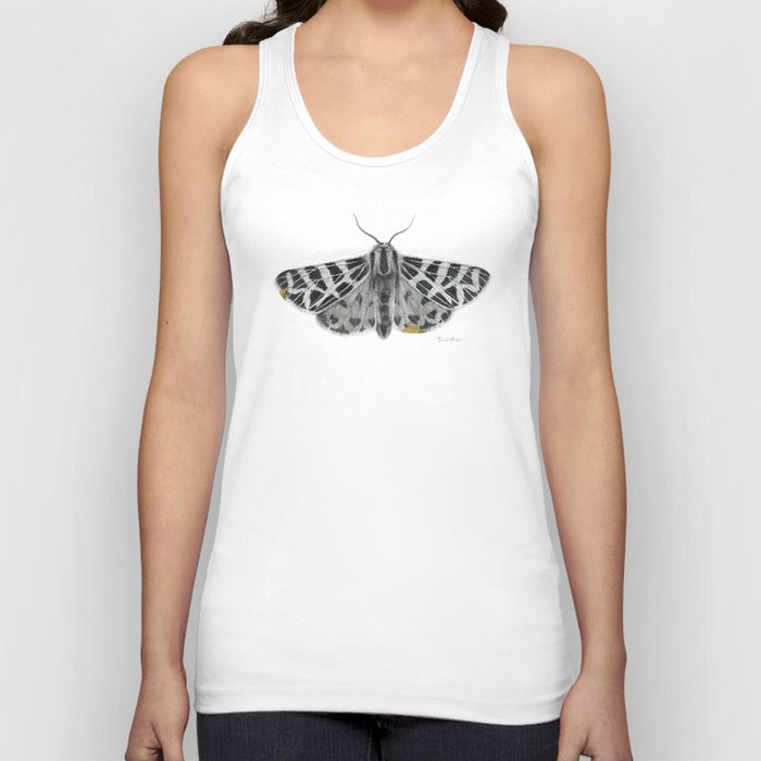 Kintsugi - A Graphite Drawing of a Moth by Brooke Figer Tank Top