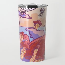 Flying with jellyfish Travel Mug