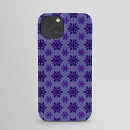 Vintage Style Very Peri Floral Pattern iPhone Case