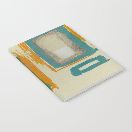 Soft And Bold Rothko Inspired - Modern Art - Teal Blue Orange Beige Notebook