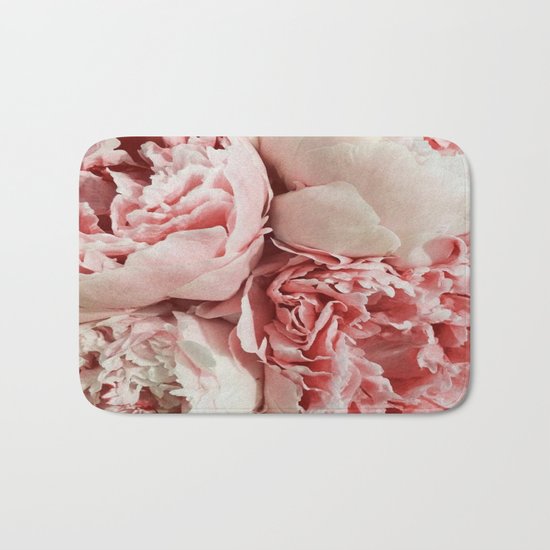 Pink Peonies Bath Mat