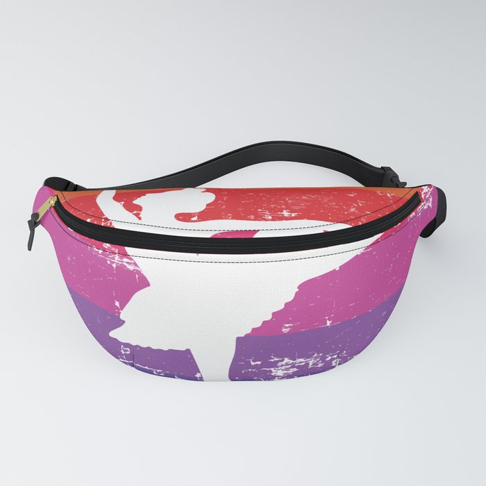 Retro Vintage Distressed Pink Ballerina Design For Ballet Lovers Fanny Pack