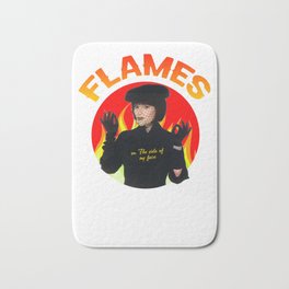 Flames on the side of my face Bath Mat