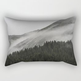 Mountain in the clouds. The Omesberg in Lech am Arlberg in the Austrian Alps Rectangular Pillow