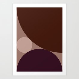 Circular Abstract III Art Print | Minimal, Zen, Maximalism, Deep, Contemporary, Circles, Graphicdesign, Dark, Shapes, Minimalist 