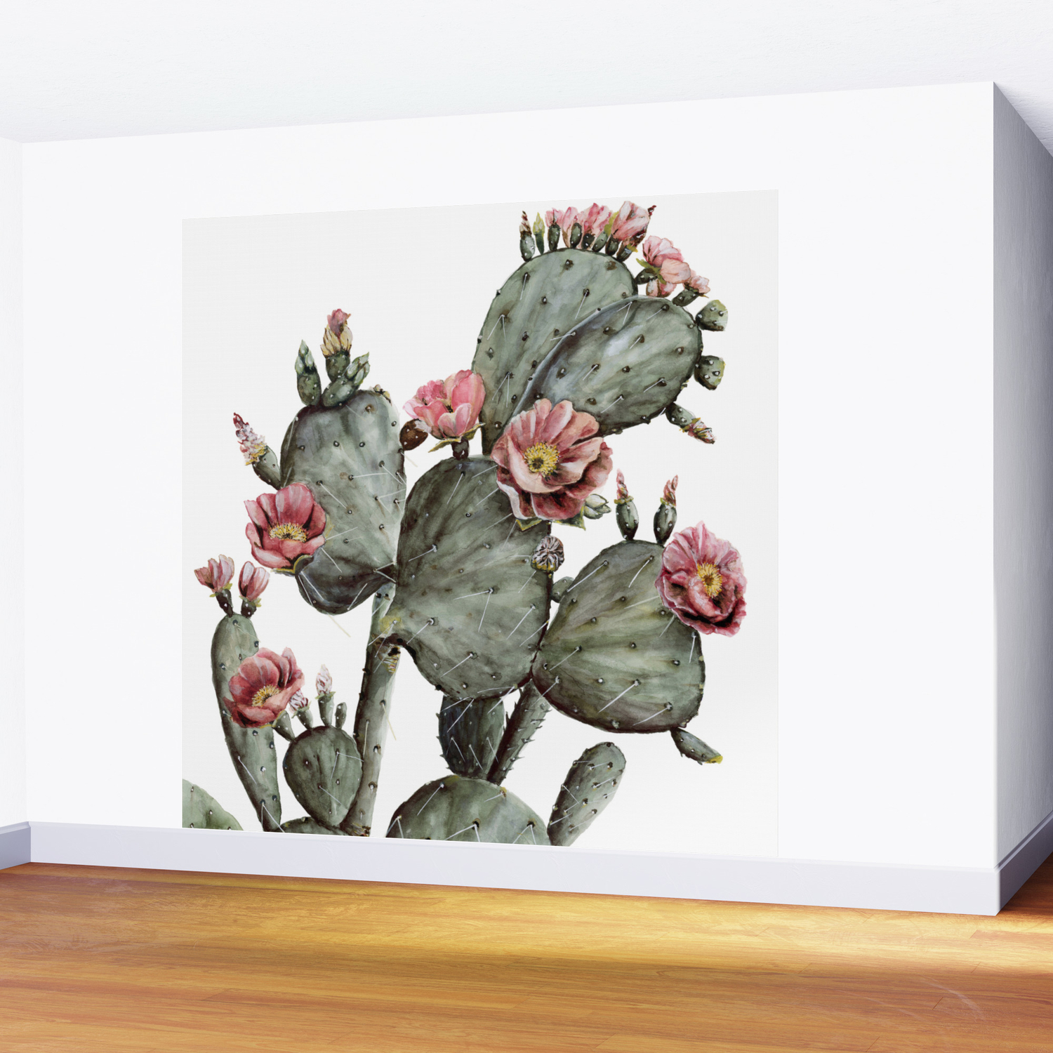 Prickly Pear Cactus Painting Wall Mural By Shealeenlouise Society6