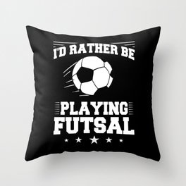 Futsal Soccer Ball Court Goal Training Player Throw Pillow