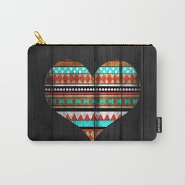 Aztec tribal heart Carry-All Pouch