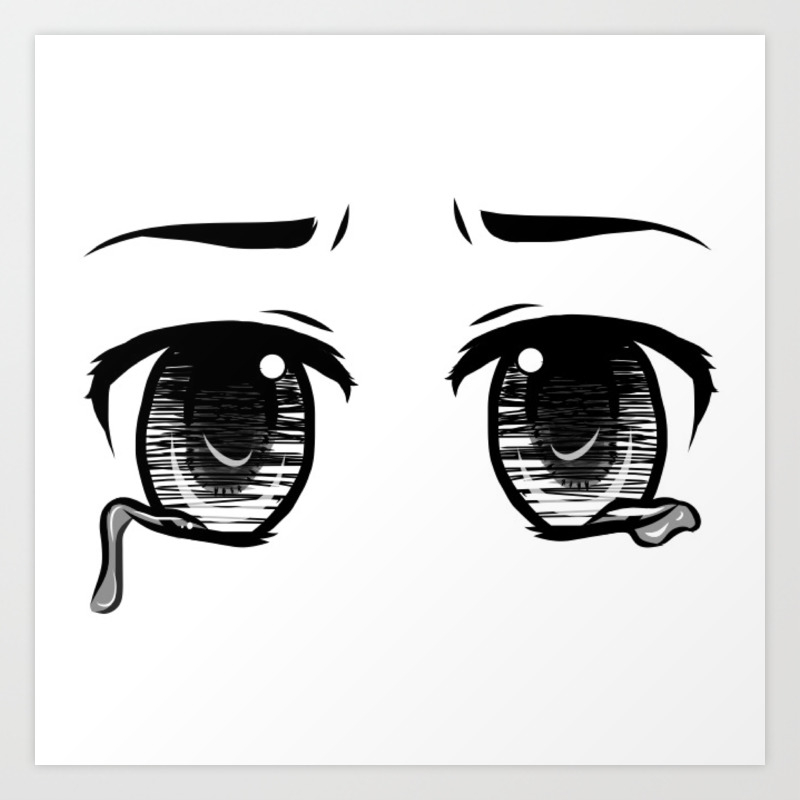 Sad Anime Eyes Art Print By Paigepavelko Society6