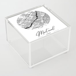 Montreal map coordinates Acrylic Box