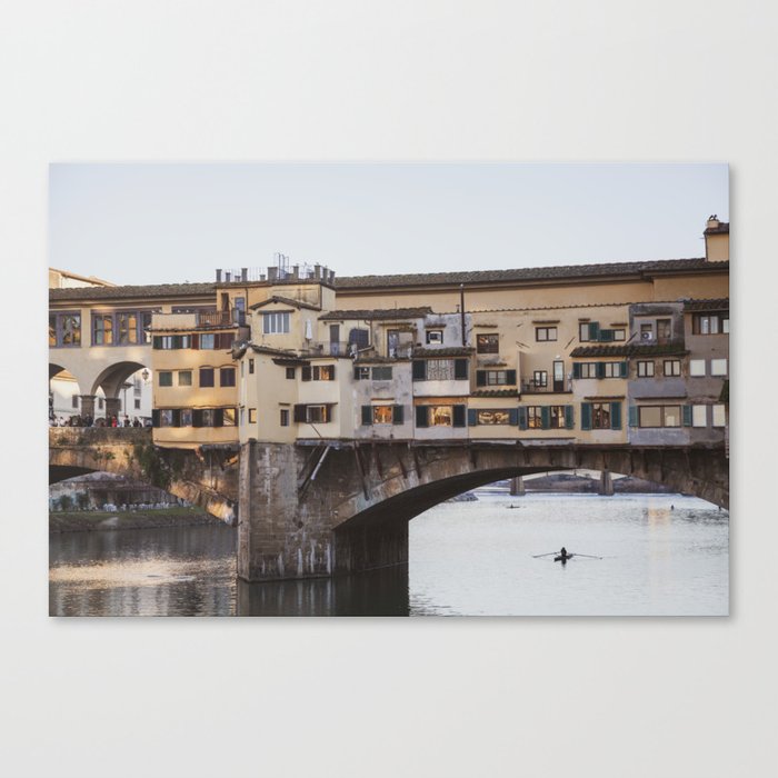 The Bridge Across the Arno  |  Travel Photography Canvas Print
