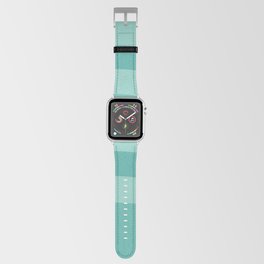 Retro Style Minimal Lines Background - Green Sheen and Middle Blue Green Apple Watch Band