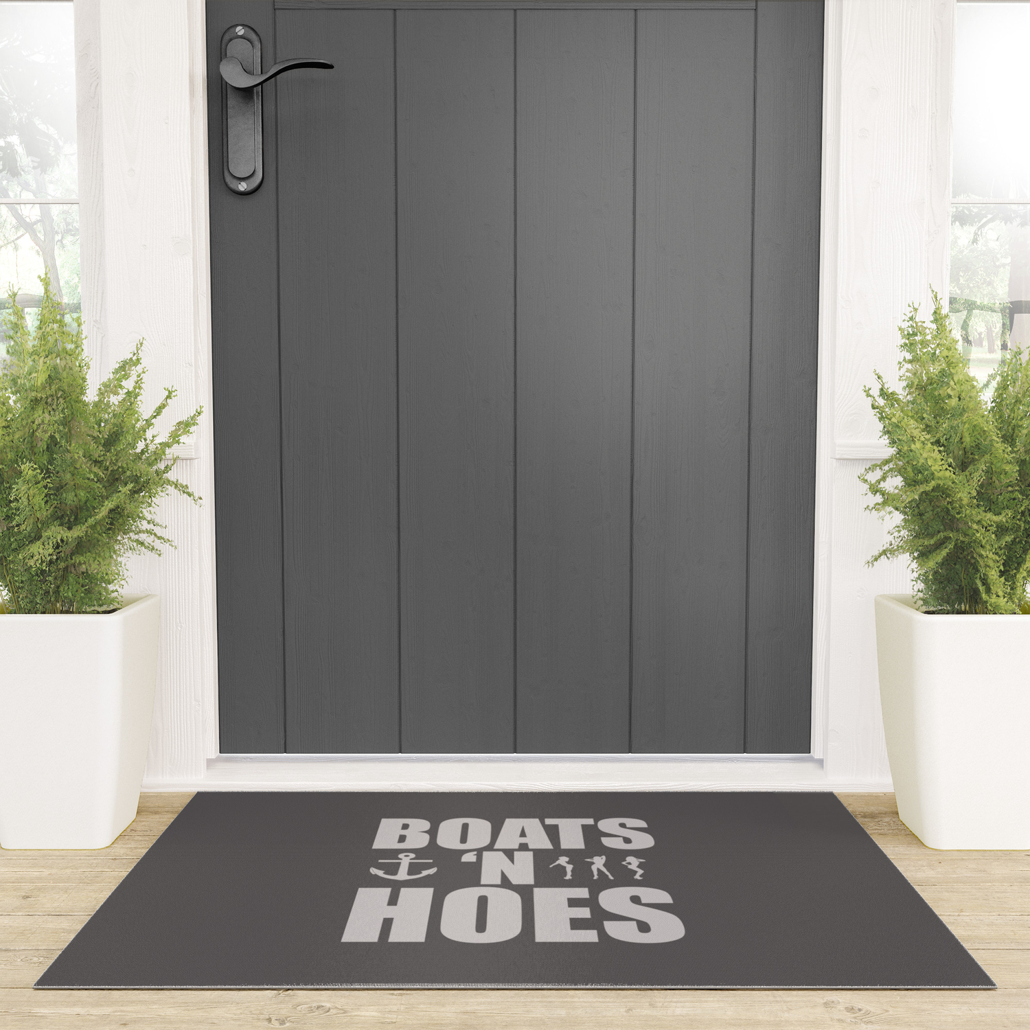 Boats N Hoes Welcome Mat By Nicdesigns Society6