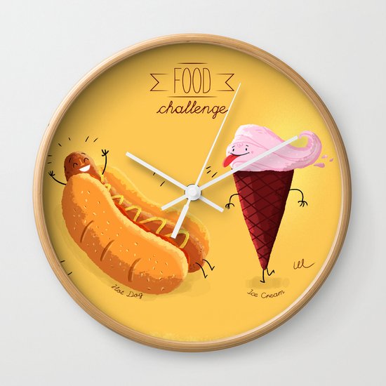 Food Challenge Wall Clock