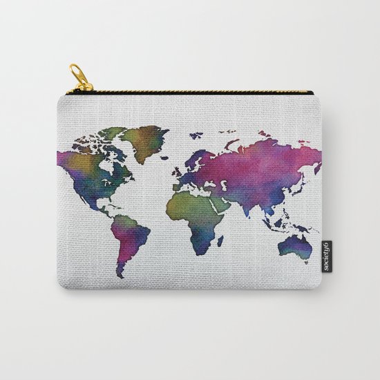 Multicolor World Map 02 Carry-All Pouch