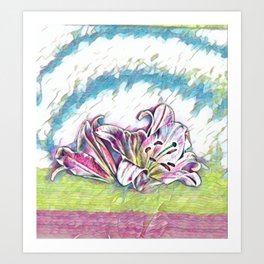 Water Color Lillies Art Print