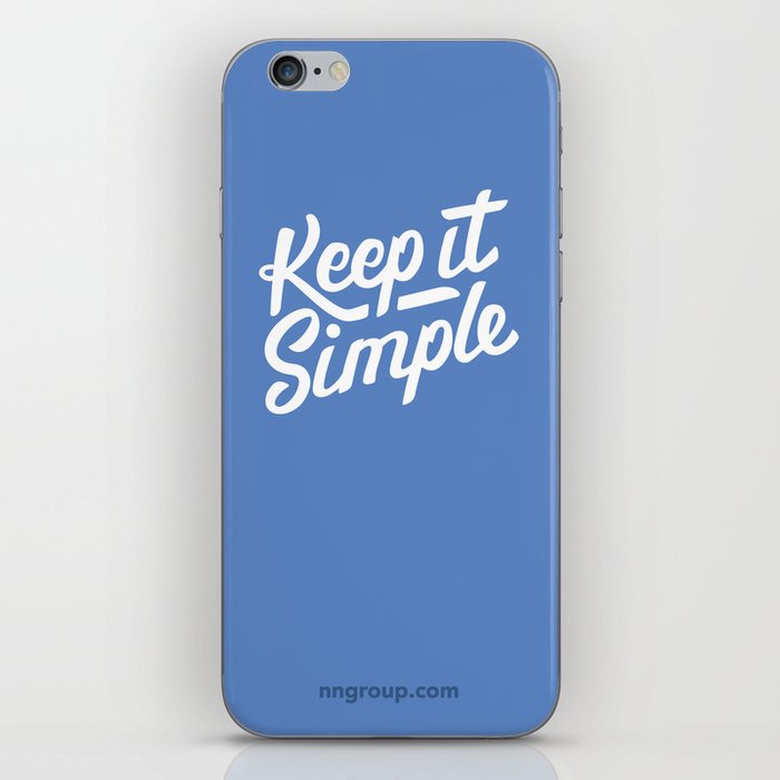 Keep It Simple iPhone Skin