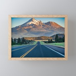 The Road to Shasta. Framed Mini Art Print