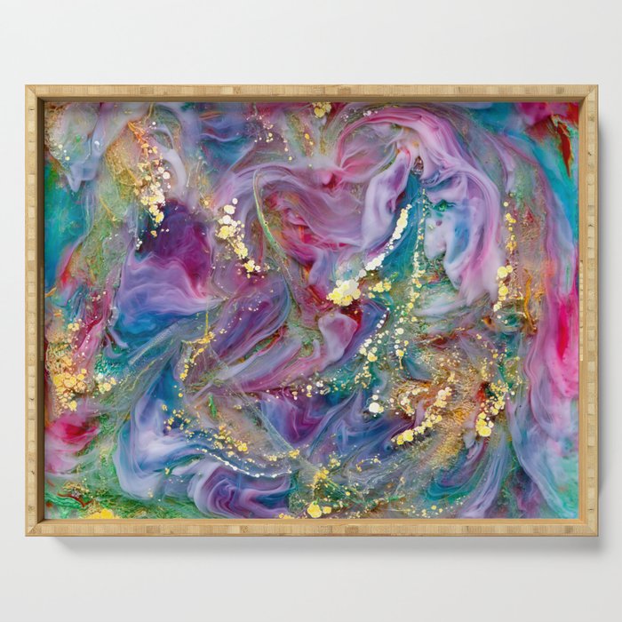 Abstract epoxy Art, Resin Art, Resin Painting, Serving Tray