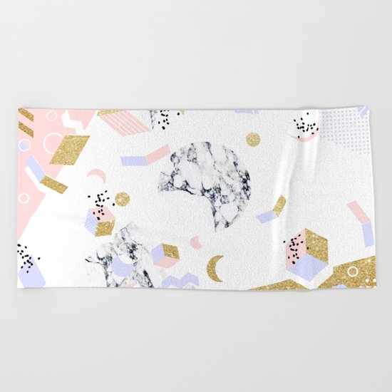 Marble Moon Abstraction #society6 #decor #buyart Beach Towel