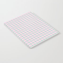 Gingham pink and forest green Notebook