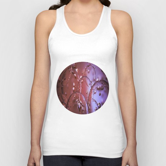 Red Glass Bubbles Unisex Tank Top