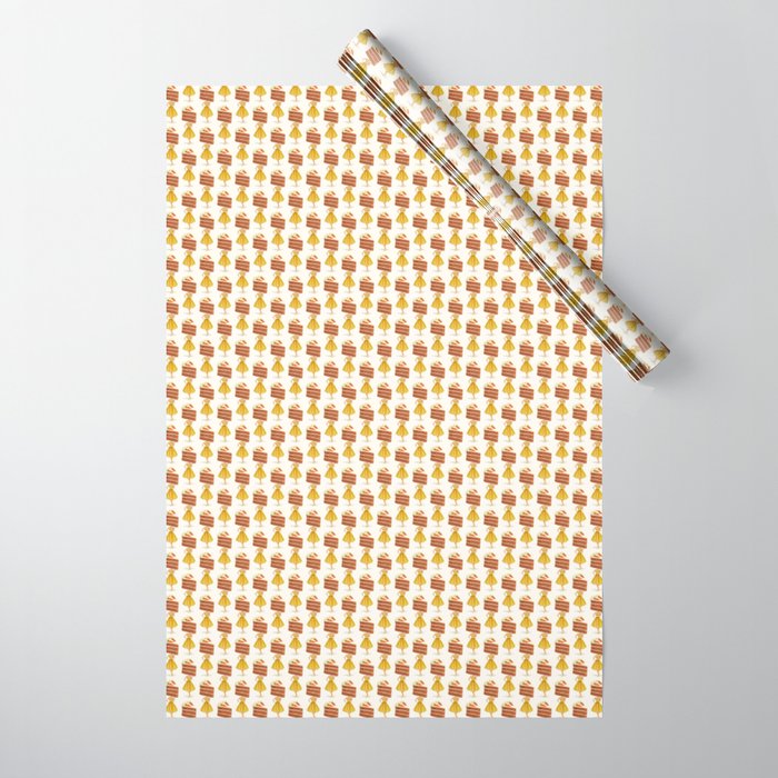 Cake Head Pin-Up: Carrot Cake Wrapping Paper