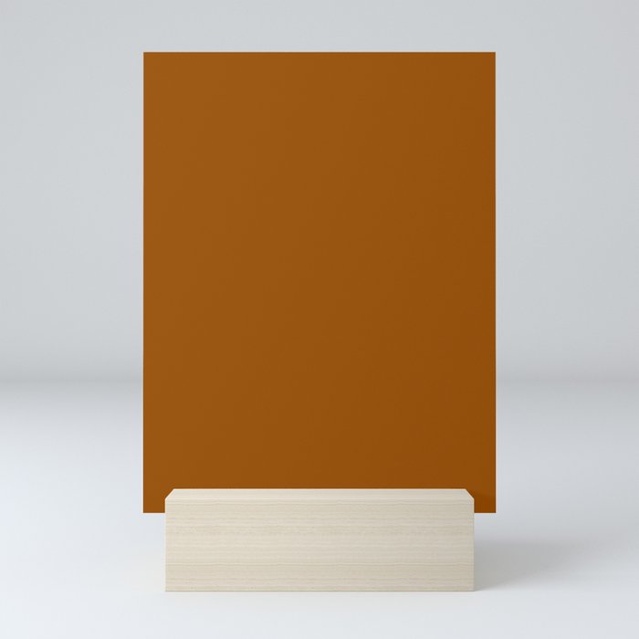 Fractowrap Solid Colors Brown Mini Art Print
