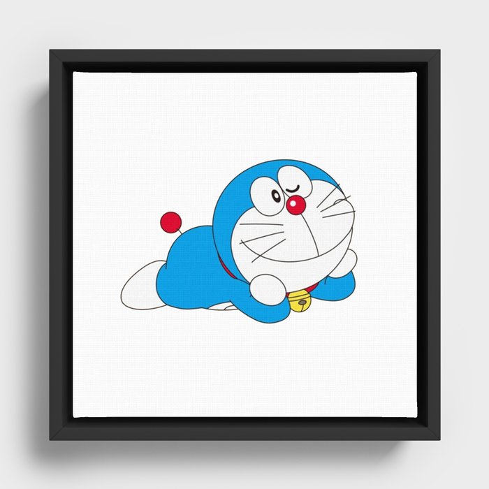 Doraemon Throw Pillow Framed Canvas