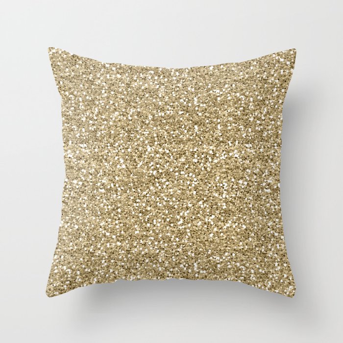 Gold sales glitter pillow