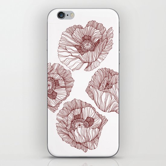Poppies iPhone & iPod Skin