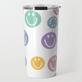 Cute Smiley Face Pattern Travel Mug