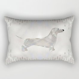 Dachshund dog  - Doxie pearl silhouette Rectangular Pillow