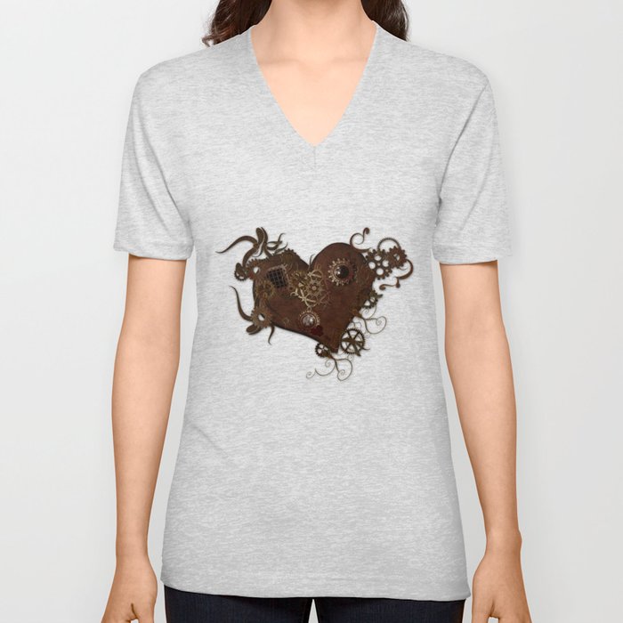 Steampunk Love V Neck T Shirt