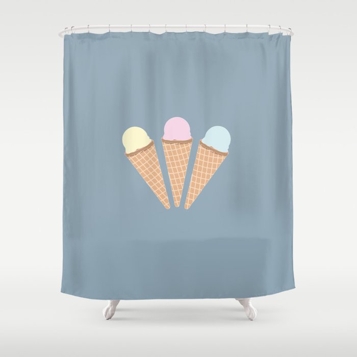 3 Flavors Shower Curtain