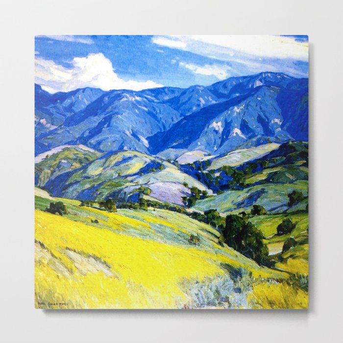 “Santa Ynes Mountains” by Carl Oscar Borg Metal Print